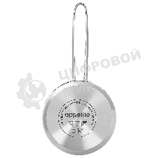 Ковш APPETITE SH05253 pretty 1,5 лиз нерж. стали. Объем 1,5л, размеры: 16х7,5 см, стекл. крышка, прутковая ручка,подар.коробка