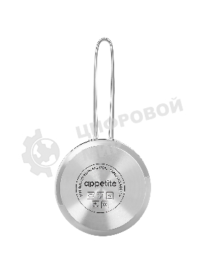 Ковш APPETITE SH05253 pretty 1,5 лиз нерж. стали. Объем 1,5л, размеры: 16х7,5 см, стекл. крышка, прутковая ручка,подар.коробка