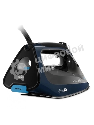 Утюг Braun SI9682DB черный/синий, 3200 Вт, 60 г/мин, 260 г/мин, 330 мл