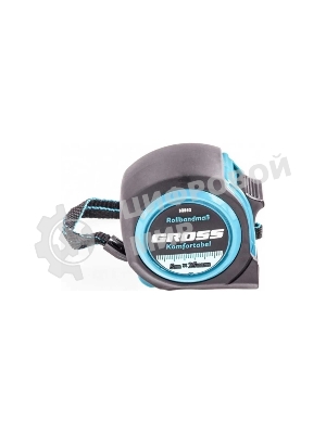 Рулетка Gross Komfortabel, 5 м х 25 мм, обрезиненный корпус