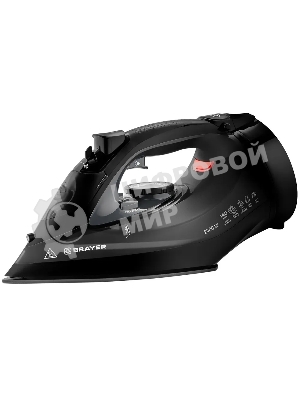 Утюг BRAYER BR4015 черный, 2400 Вт, 25 г/мин, 140 г/мин, 300 мл