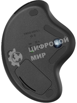 Трекбол Logitech M575S черный оптическая 2000dpi беспров. BT/Radio USB2.0 (910-007035)