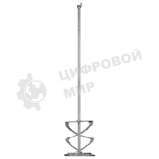 Миксер Сибртех для красок и штукатурных смесей, 80х9х400 мм, шестигранный хвостовик