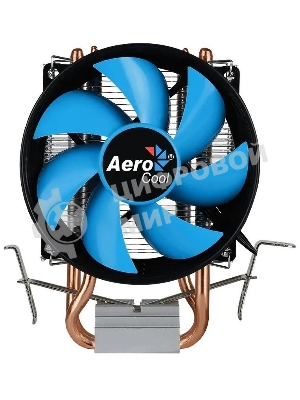 Кулер для процессора AeroCool/Formula Verkho 2 серебристый, 90 мм, алюминий/медь, 2000 об/мин, 25 дБ, 4 pin, 110 Вт, 125 мм