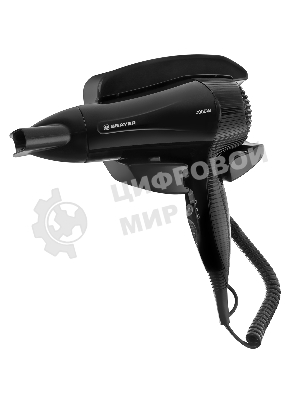 Фен настенный BRAYER BR3021BK, 2000, 2 скор, 2 реж нагрева, концентратор, холод, 1,8 м,