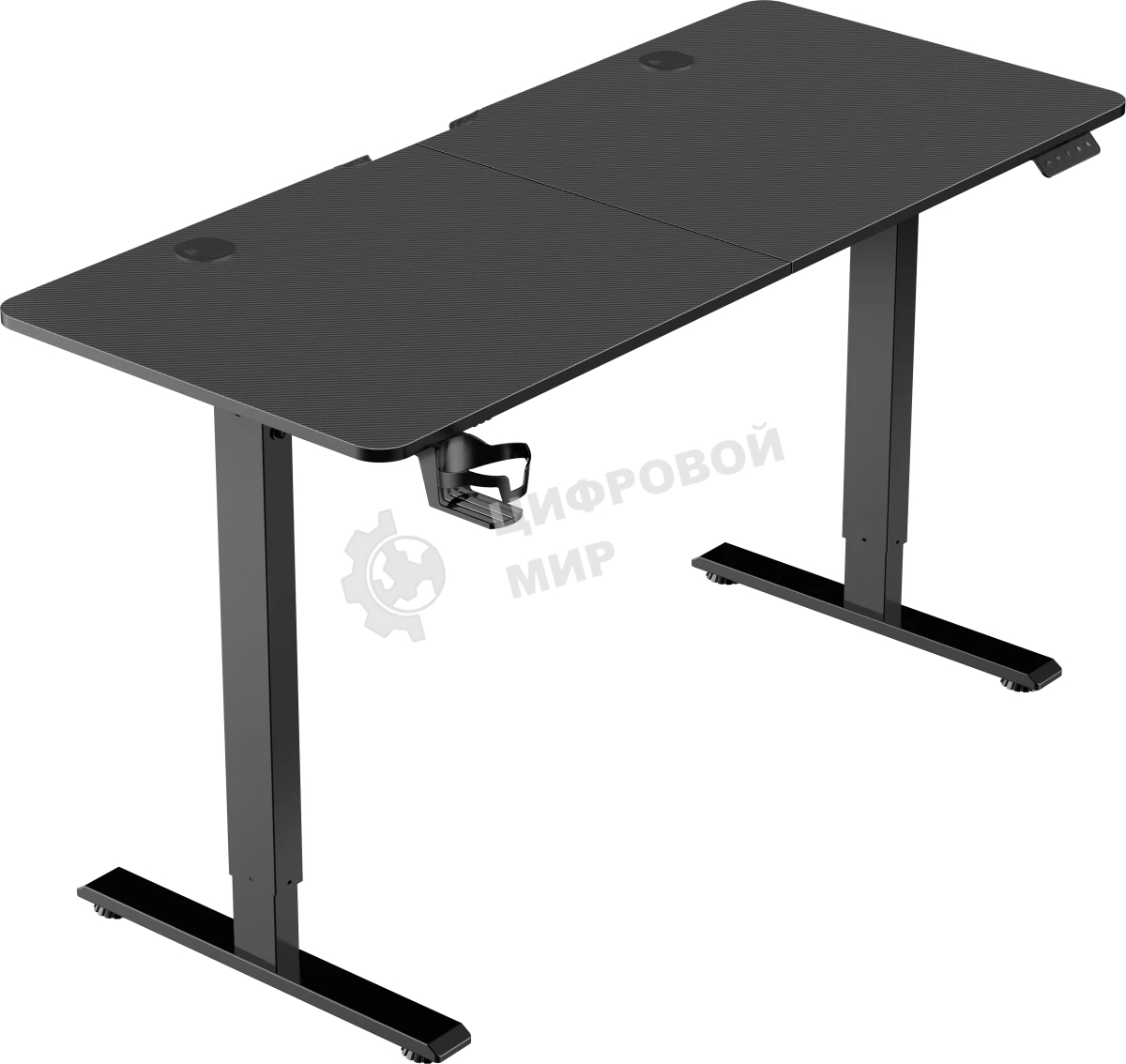 Стол игровой Defender компьютерный Erlong черн, 140x60, высота 72-117 см