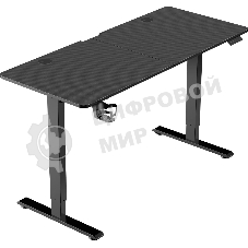 Стол игровой Defender компьютерный Erlong черн, 140x60, высота 72-117 см