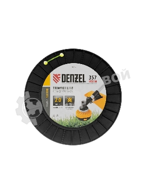 Леска для триммера Denzel витой квадрат, 2,0мм х 357м, на DIN катушке FLEX CORD