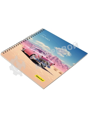 Скетчпад Silwerhof 20л. 190x190мм Нежность 4 дизайна, гребень