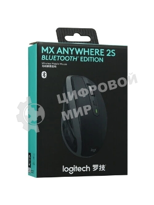 Мышь беспроводная Logitech MX Anywhere 2S графитовый, 4000 dpi, радиоканал, Bluetooth, USB, кнопки - 6
