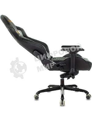 Кресло игровое Knight TITAN черный ромбик эко.кожа с подголов. крестовина металл