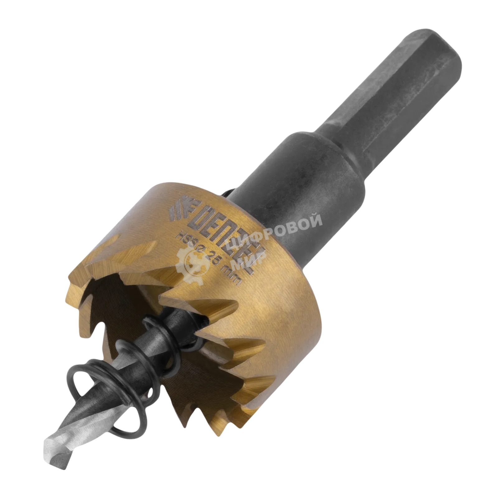 Коронка по металлу Denzel HSS, 25 мм, нитридтитановое покрытие