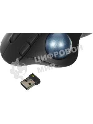 Трекбол Logitech M575S черный оптическая 2000dpi беспров. BT/Radio USB2.0 (910-007035)