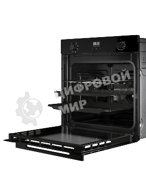 Духовой шкаф Kuppersberg, High-Tech, 72 л, поворотное/сенсорное управление, дисплей, таймер, 7 режимов, макс. температура 300 градусов, телескопические направляющие (на 1 уровень), доводчик двери, цвет черный, цвет фурнитуры черный