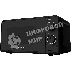 Микроволновая печь Hyundai HYM-M2096 черный, 20 л, 700 Вт, переключатели - поворотный механизм