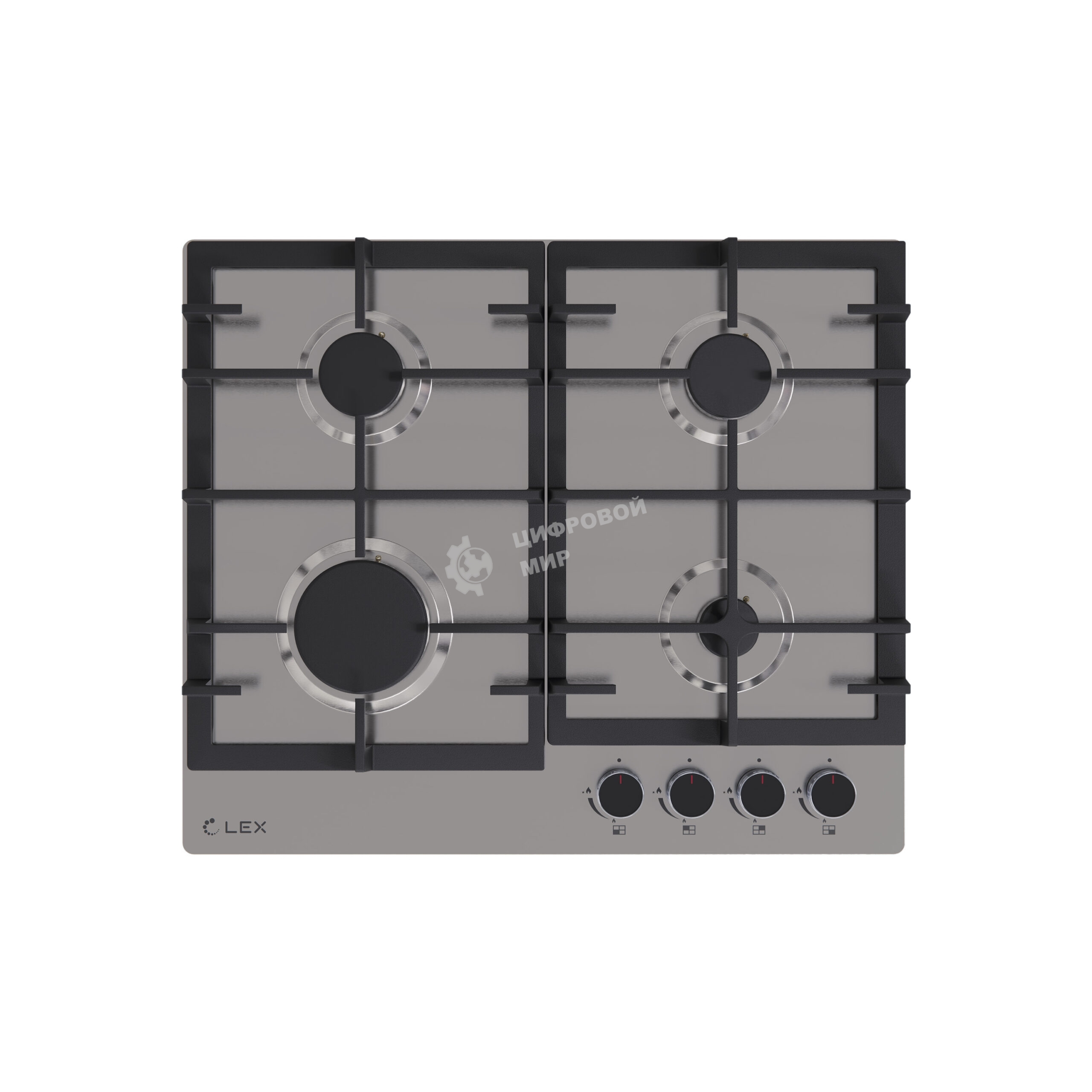 Газовая варочная поверхность Lex GVS 642-1 IX независимая, нержавеющая сталь