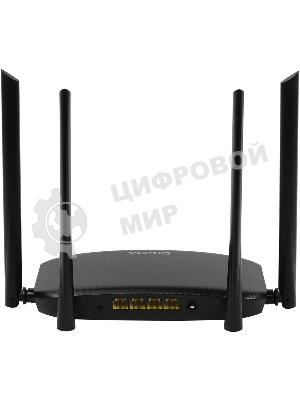 Роутер беспроводной Digma DWR-AC1201 AC1200 10/100BASE-TX черный (упак.:1шт)