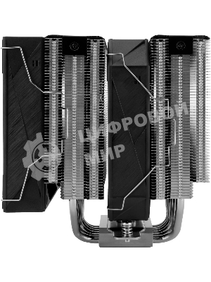 Кулер для процессора Thermalright Royal Pretor 130 (4-pin PWM, 158мм, Ni/Cu, 6x6мм, 1x120+1x130мм, 80.45CFM/81.88CFM, 29.4dBA/28.3dBA, 2150PM/1750RPM, S: 1200, 1700, 1851, 2011, 2066, 115X, AM4, AM5, silver, black)