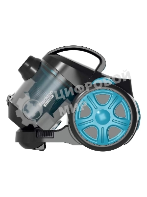 Пылесос Blackton Bt VC1802B черный/голубой, 350/1400 Вт, уборка сухая, пылесборник контейнер 2 л