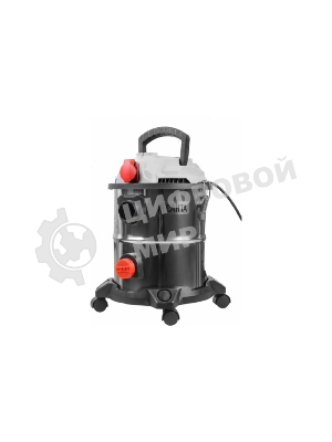 Строительный пылесос Ресанта ПС-1500/20 серебристый, 1500 Вт, уборка сухая/влажная/выдув, пылесборник мешок/контейнер, 20 л