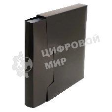 Папка с 100 прозрачными вкладками Бюрократ DeLuxe DLVBOX100BLCK A4, пластик, 0.7мм, черный в коробе