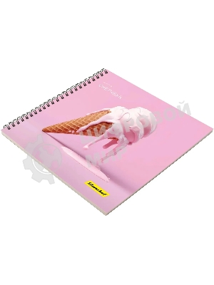 Скетчпад Silwerhof 20л. 190x190мм Нежность 4 дизайна, гребень