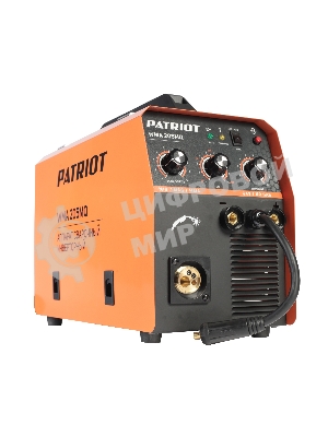 Полуавтомат сварочный инверторный PATRIOT WMA 205MQ MIG/MAG/MMA, полуавтоматическая сварка в среде газа (MIG/MAG) стальной и флюсовой проволокой 0.6/0.8 мм, сварка электродом (MMA) до 4мм, сварочный ток в режиме MIG: 40-200А; сварочный ток в режиме MMA: 40-200А; ПВ при макс. токе: 60%