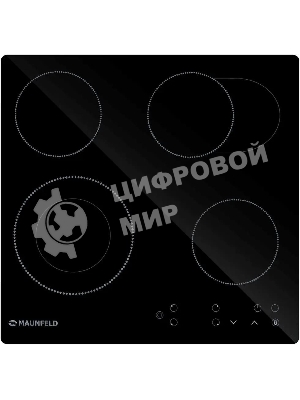 Электрическая варочная панель Maunfeld EVCE594SMDPBK, конфорок: 4 шт., стеклокерамика, независимая, черный
