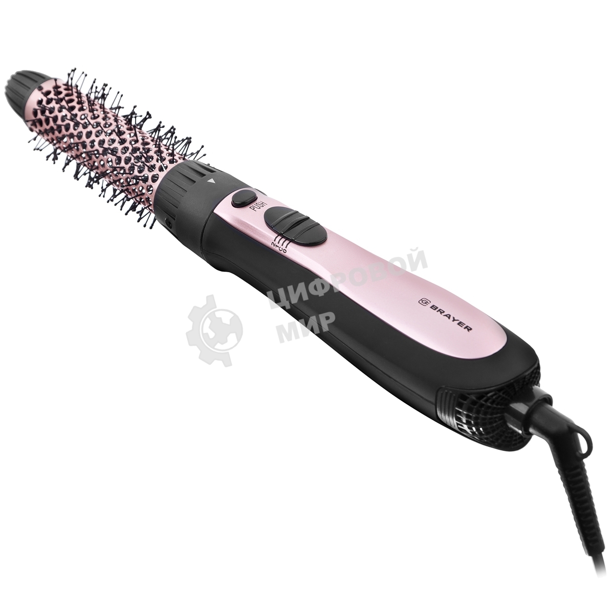 Фен-щётка BRAYER BR3130GD черный/розовый, 800 Вт