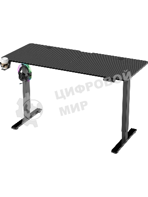 Стол игровой Defender компьютерный Erlong черн, 140x60, высота 72-117 см