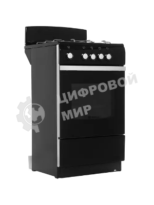 Плита газовая De Luxe 5040.38Г (Щ) черный, конфорок 4 шт, духовка 43 л, 50 см x 85 см x 50 см