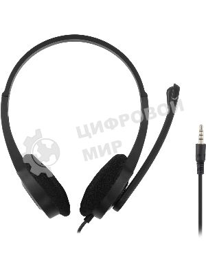 Гарнитура Oklick HS-M600 чёрный, проводная, 3.5 мм