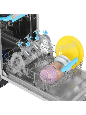 Встраиваемая посудомоечная машина Korting KDI 45570, нержавеющая сталь, 44.8 см, 10 компл., 47 дБ, класс A++