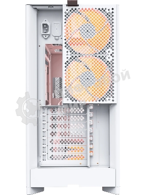 Компьютерный корпус Montech HS01 PRO белый без БП ATX 5x120мм 2xUSB 3.0 1xUSB3.1 audio