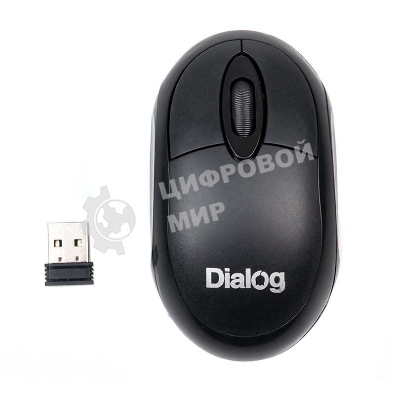 Мышь беспроводная Dialog Comfort MROC-10U черный, 1200 dpi, радиоканал, USB, кнопки - 3