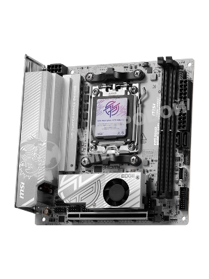 Материнская плата MSI MPG B850I EDGE TI WIFI, AM5, AMD B850, 2xDDR5, 2xSATA, 2xM.2, 1xPCIe 5.0 x16, 1xHDMI, 1x5Gb LAN, Wi-Fi 7, Bluetooth 5.4, 1xUSB-C 20Gbps, 3xUSB-A 10Gbps, 2xUSB-A 5Gbps, 2x3.5 мм, 7.1, Mini-ITX