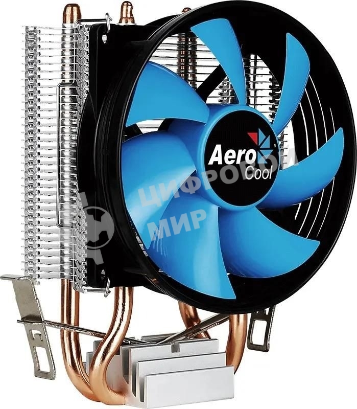 Кулер для процессора AeroCool/Formula Verkho 2 серебристый, 90 мм, алюминий/медь, 2000 об/мин, 25 дБ, 4 pin, 110 Вт, 125 мм