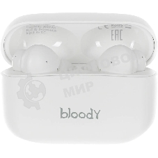 Наушники TWS A4Tech Bloody M30 белый, внутриканальные, Bluetooth, до 22 ч
