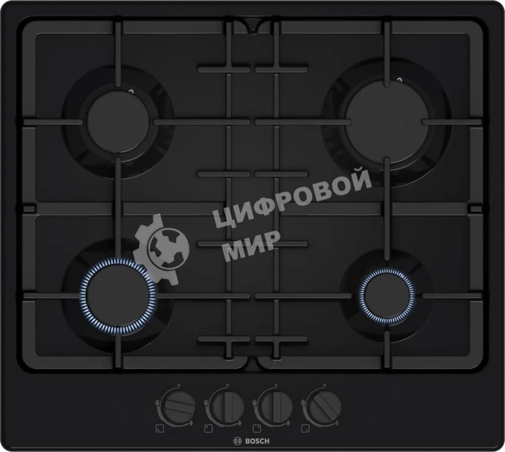 Газовая варочная панель Bosch PGP6B6K90R черный