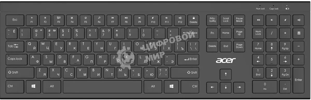 Клавиатура беспроводная Acer OKR300 черный USB (ZL.KBDEE.014)