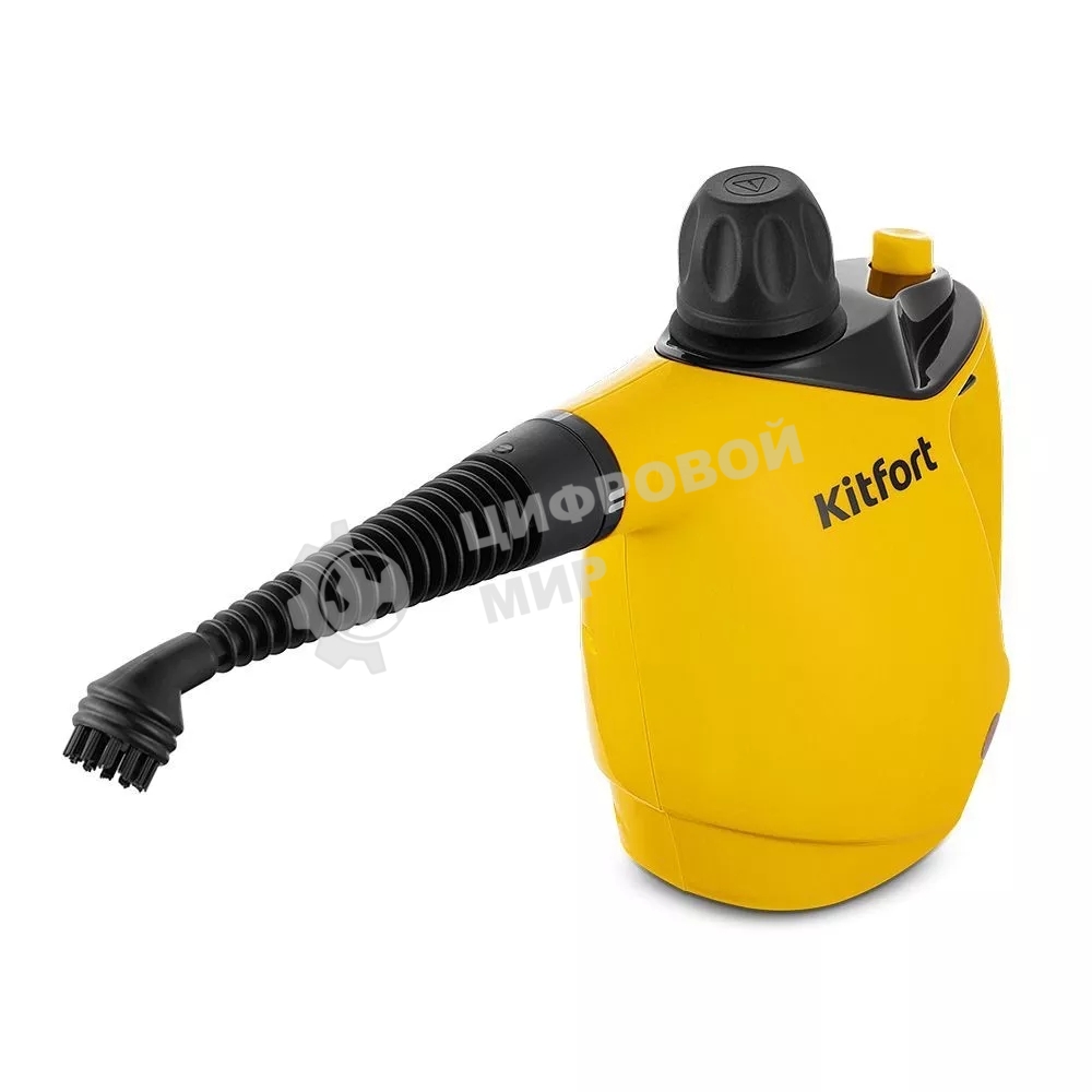 Пароочиститель ручной Kitfort КТ-9140-1 1050Вт черный/желтый