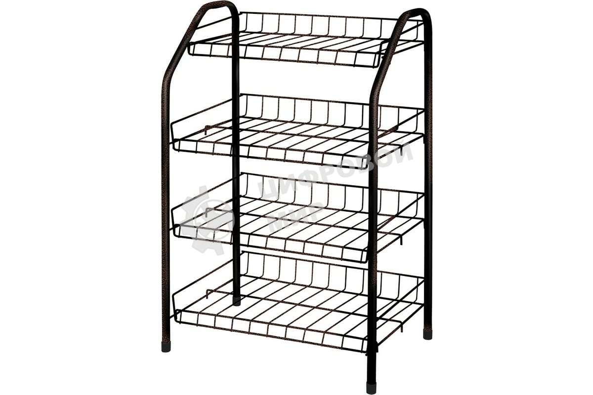 Этажерка НИКА ЭТ2/А медный антик, 4 полки 700x465x300