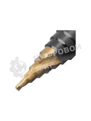 Сверло ступенчатое Denzel 4-6-8-10-12-14-16-18-20-22-24-26-28-30-32 мм, Р6М5, 6-гр. хвостовик