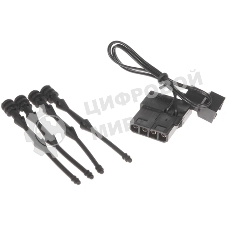 Вентилятор для корпуса Gembird 80x80x25, гидрод., тихий, 3 pin/4pin Molex, провод 30 см