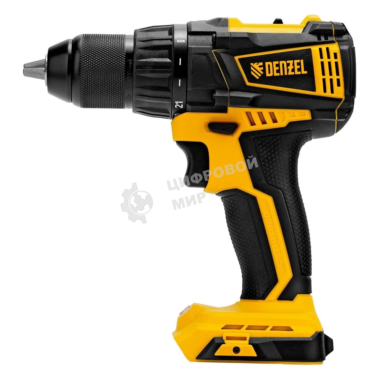 Дрель-шуруповерт Denzel BLDL-IB-18-0, 18 В, 0 Ач, 65 Нм, бесщеточный
