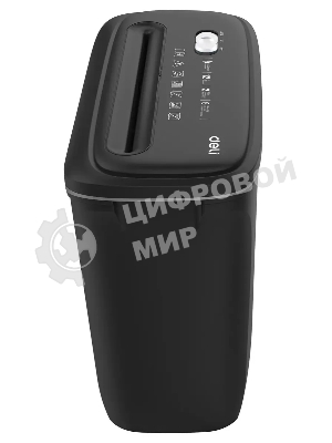 Шредер Deli E9945 черный (секр.P-4) фрагменты 6лист. 12лтр. скобы пл.карты