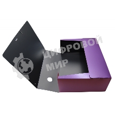 Папка архивная на резинке Silwerhof Perlen 311915-73 полипропилен 1мм, корешок 100мм, A4 сиреневый металлик