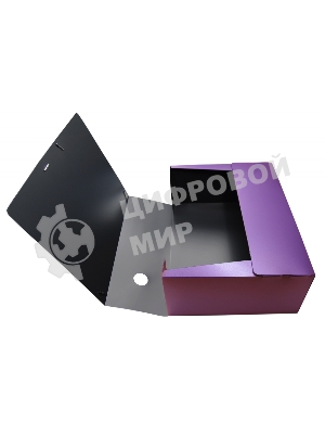 Папка архивная на резинке Silwerhof Perlen 311915-73 полипропилен 1мм, корешок 100мм, A4 сиреневый металлик