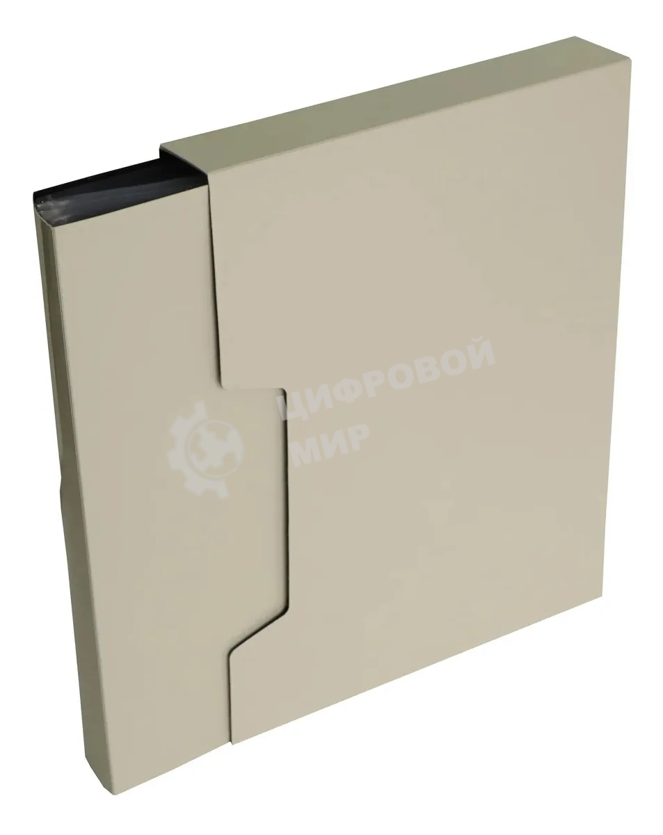 Папка с 100 прозрачными вкладками Бюрократ DeLuxe DLVBOX100MILK A4, пластик, 0.7мм, молочный в коробе