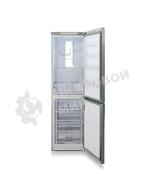 Холодильник Бирюса Б-C980NF серый металлопласт двухкамерный 240/130л морозилка снизу, No Frost